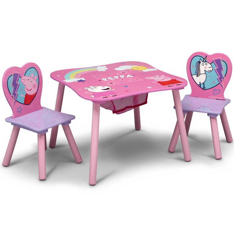 Ramona kids 3 piece 2025 play table and chair set